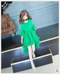 2016 New Summer Fashion Girl Princess Dress Children Clothing Cute Girls Dresses Kids Clothing 5pcslot9010325