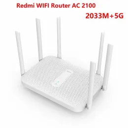 Router Xiaomi Redmi Router AC2100 Gigabit 2.4G 5.0GHz 128 MB RAM 2033 Mbps router wireless Wifi Repeater con 6 antenne ad alto guadagno più larghe