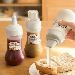 Storage Bottles 350ml 5 Hole Squeeze Condiment With Nozzles Plastic Ketchup Mustard Sauces Olive Oil Kitchen Accessories