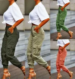 Yskkt Cargo Pants Women High Waist Spring Autumn Pocket Slim Sweatpants Fashion Streetwear Long Overalls Pant Elastics Trousers LJ7932402