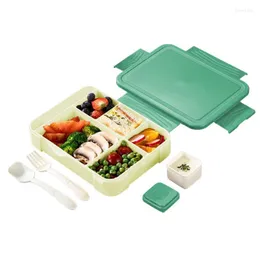Bowls Portable Bento Box Outdoor Lunch 6 Compartments Adult Children Leak-Proof Prep Sushi Picnic Tableware