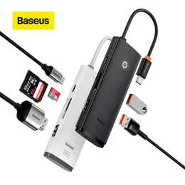 Hubs Basis USB Typec Hub PD 100W 4K HD USB 3.0 Dock Station 4/5/6 in 1 USB -Hub für Computer Laptop MacBook Pro Air USB C Splitter