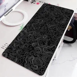 Pads Black and White Desk Mat Gaming Mouse Pad Large Mousepad Gamer Accessories XXL PC Computer Keyboard DeskPad Antislip Rubber Run