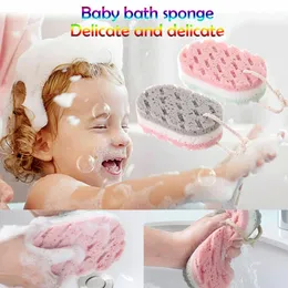 Mjuk svamp badkulskinn exfolierande dusch gnugga hela kroppsmassagebrushen för baby vuxna badrumstillbehör