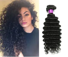 Peruvian Deep Wave Hair Wefts 4 Bundles 100 Unprocessed Virgin Peruvian Hair Deep Wave Natural Black Peruvian Deep Curly Human Ha3429435