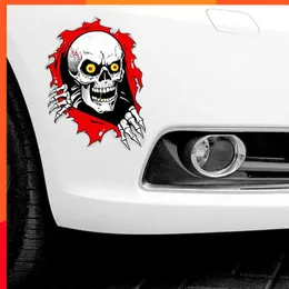 Ny Skull Car Sticker 3D Skull Dålig vattentät skrapningsbeständig solskyddsmedelbil Styling Terrible Skull Sticker Car Sticker