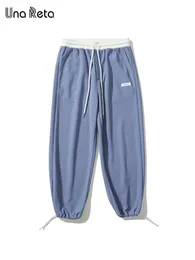 Pants Una Reta Summer Man Pants 2022 Nya joggar hiphop -parbyxor avslappnade Harajuku Elastic midja lösa byxor män streetwear