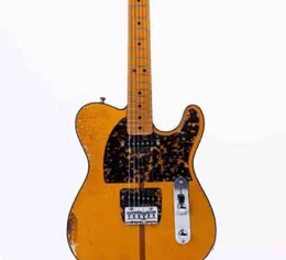 Relic Mad Cat Tele Flame Maple Top Yellow TL Electric Guitar Abalone Hohner HS Anderson Madcat Logo Logo Leopard Pickguard 8975887