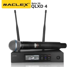 UHF QLXD4 High Quality Profeesional dual True Diversity Wireless Microphone System stage performances wireless microphone 2106109444184
