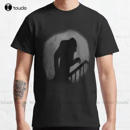T-shirts nya Nosferatu Silhouette Classic Tshirt Cotton Men Tee Shirt Size Shirt Custom Aldult Teen unisex mode roligt nytt