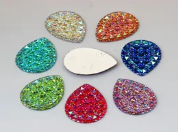30Pcs 3040mm AB Color Drop pear shape Resin Rhinestones Flatback Resin Crystal Stones Cabochon Buttons ZZ5238944707