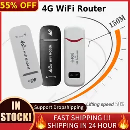 Routers 4G LTE Wireless WiFi Router USB Dongle Mobile Broadband SIM Card 150Mbps Modem Stick Mini Hotspot for Home Office WiFi Coverage