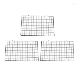 Narzędzia do pieczenia 3PC Stalowa stal Non-Stock Stalling Strid Tray na ciastko ciastka ciastka ciasto chlebowe