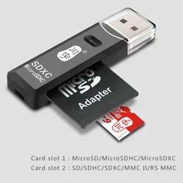 Läsare High Speed ​​SD Card Reader Camera Android OTG Mobiltelefonminne TF -kortkonverterare Multifunktionell Mini Car Computer Dualuse