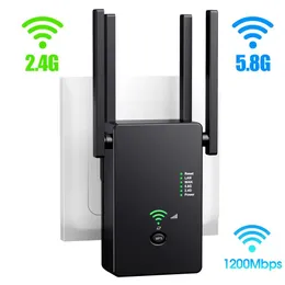 Routers 5Ghz Wireless WiFi Repeater 1200Mbps Router Wifi Booster 2.4G Wifi Long Range Extender 5G WiFi Signal Amplifier Repeater Wifi