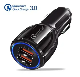 QC30 Car Charger Dual USB Chargers quick charge 30 Fast Charging Adapter Phone For iPhone 13 12 11 Pro Max X 8 7 Plus and Samsun7980148