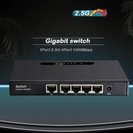 Switches 5port 2.5g Switch Gigabit Ethernet Switch Ethernet Hub RJ45 2500/1000MBPS Desktop Gigabit Retwork