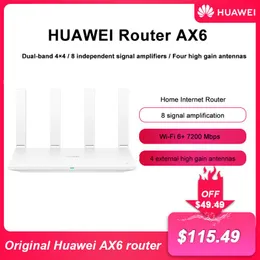 Маршрутизаторы оригинал huawei ax6 wi -fi6 маршрутизатор 7200 Мбит / с 4k QAM Router 2.4g 5G Эффективная передача 8 усилитель сигнала Huawei Smart Life