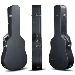 Caixa de guitarra de 40 polegadas de 41 polegadas de guitarra de guitarra de guitarra e capa de couro de madeira anti-queda pode ser verificada por ar