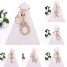 Luksusowa korona 26 English Letter Breakring Fashion Rhinestone Początkowy torba na brelok wisiorka urok