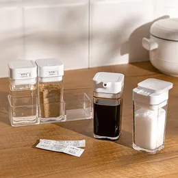 Бутылки для хранения домашняя кухня прозрачная приправа банка соль бутылка бутылки с распылитель