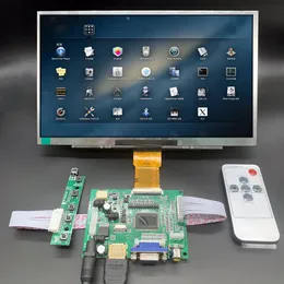 モニター10.1インチ1024*600 LCDディスプレイスクリーンモニターリモートドライバーコントロールボード2AV HDMICAPTIBLE VGA for RaspberryPi