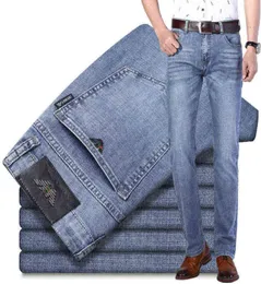 Spring 2022 and Summer Brand Men039s Jeans Busin Casual Pants Elastic Straight Tube Thin Style7050394