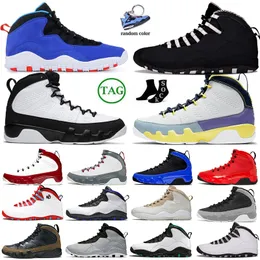 2024 Men basketskor 10 9s Jump 9 10s Particle Grey Change the World Chile Red Fire University Gold Steel Grey Chicago Mens Outdoor Trainers Sneakers Storlek 7-13