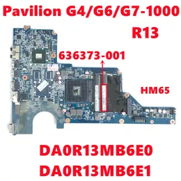 Płyta główna 636373001 636373501 dla pawilonu HP G41000 G61000 G71000 R13 Laptopa płyta główna DA0R13MB6E0 DA0R13MB6E1 HM65 DDR3 100% testowa