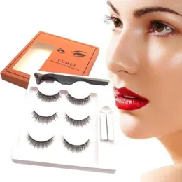 False Eyelashes 3 Pairs Full Strip Lashes Self Adhesive Synthetic Natural Long Eye Beauty Extension Tools For Beginn R4u0