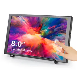 Monitore 8 Zoll Touchscreen Monitor HDMICOMPATIBLE PRAGABLE LCD -Display 1280x800 integriert mit Laptop -PC -Raspberry -PI -Spielkonsolen