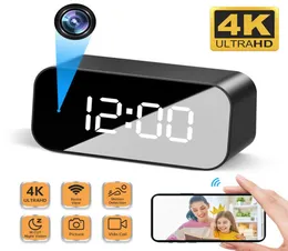 Other Electronics 4K HD WIFI Clock Camera 166degree Camera Micro Cam IR Night View Alarm Camcorder Digital Watch Video Mini DVR Oc5789463