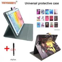 Case Universal Tablet Case for Teclast P20HD 10.1Im Flip Stand Magnetic Print PU LEATHER COVER Hylsa Funda för P10S/T30/M30+gåva