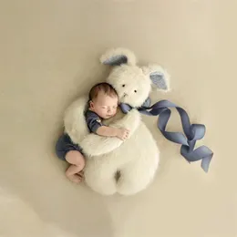Pośrodek Born Pography Props Plush Animal Bunny Doll pozowanie poduszki Pousza PO STUDIO MAT MAT 230526