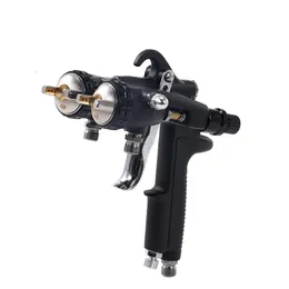 Spray Guns Dubbel munstycke Chrome Paint Spray Gun Dual Head Sprayer 230526