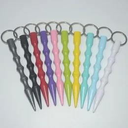 Multifuncional autodefesa Spike chaveiros para mulheres MenBag Alloy Key Holder Pendurado pingente Car Key Chains Chaveiro 18 cores em estoque