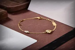 Gold Bracelet And Pearl Necklace Set Womens Luxury Designer Simple Love Bracelet Heart Letter Diamond Necklace Wedding7586100