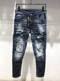 Dsquad2 dżinsy luksusowe designer dżinsowe dżinsy perforowane spodnie dsquare dżinsy swobodne modne spodnie dsquad2 Ubranie męskie rozmiar 28-38 A231