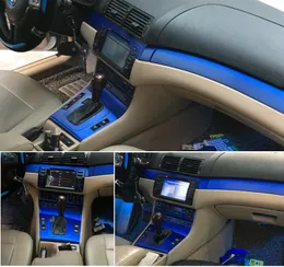 سيارة 3D 5D ألياف الكربون الألياف الداخلية المركزية CONSOLE CONCOLE تغيير ملصق ملصقات ملصقات ل BMW 3 Series E46 4 أبواب