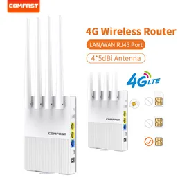 Routers Comfast Waterproof Outdoor 150 Mbps Router Modem 4G WiFi Sim Card Cat4 LTE Routers för IP -kamera/utanför WiFi -täckning