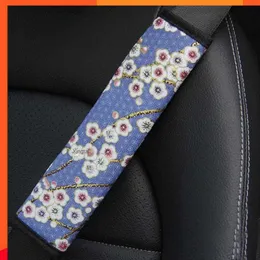 New Cherry Blossom Printed Picture Safety Belts Shoulder Protection Durable Car Seat Belt Shoulder Cover Practical Shoulder Guard