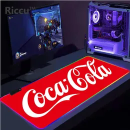 Отдых бестселлеры Cola Cocas Led Mouse Pad Pad RGB RUG MOUSE MASE ноутбук Mini PC Gaming Accessories Keyboard Play Mat с подсветкой для ПК