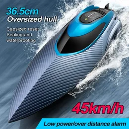 RC Prędkość łodzi prędkości 45 km/h łódź zdalnego sterowania 2,4 GHz elektryczna szybkość wyścigowa łódź motorowa wodoodporna jacht mała zabawka łódź rc jacht