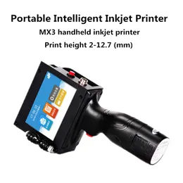 Stampanti MX3 Nome prodotto Numero Batch Data Packaging CODE QR Codice altezza 212,7 mm portatile wireless 600dpi HD Inkjet stampante