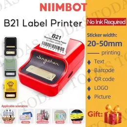 プリンターNiimbot B21ラベルプリンターポータブルサーマルワイヤレスBluetoothプリンターバーコード衣料品ジュエリー食品マシンniimbot