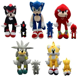 46 cm Sonic Plush Ryggsäck Toys Soft Fyllda djur Doll Hedgehog Action Figur Skolväskor för barnleksaker Julklappar045