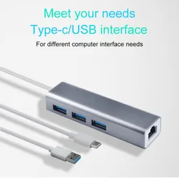 허브 USB 유형 C 이더넷 USB 3.0 2.0에서 RJ45 허브 10/100/1000MBPS 이더넷 어댑터 네트워크 카드 MacBook Windows Android 용 USB LAN