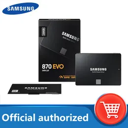 Enheter Samsung SSD 870 EVO 500 GB 250 GB 1TB 2TB Internt fast tillståndskiva HDD Hårddisk SATA3 2,5 tum HDD -fodral Laptop Desktop PC TLC TLC