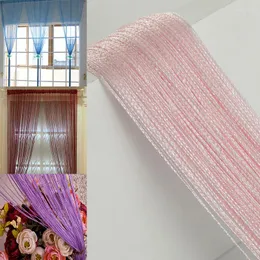 Kurtyna 1mx2M linia strunowa sznur do salonu do drzwi ściany okno Valance dzielnik ślub DIY Decor Home