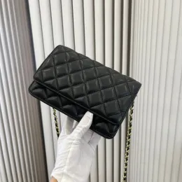 Klasik Kadınlar Kırtrak Halleri Cüzdanları Kapitone Flap Çantalar Fransız Mini Para Kart Tutucu Vintage Matelasse Donanım Zinciri Crossbody Büyük Kapasite Çantası CC